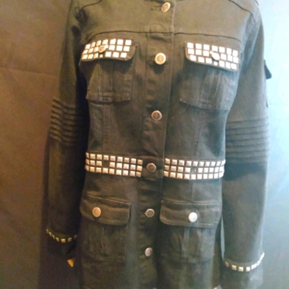 Diane Gilman Studded Denim Jacket